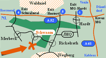 Lageplan Guesthouse The Thomeshof in Schwaam